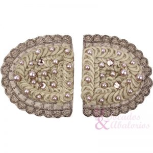 Hombreras bordadas con perlas (2ud)