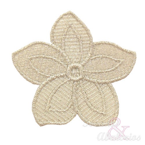 Aplique flor metalizada 6.5 CM Aplique flor metalizada 6.5 CM