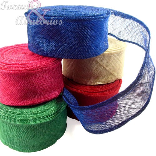 Cinta Sinamay Doble Capa, Doble pliegue, 7 CM Cinta Sinamay Doble Capa, Doble pliegue, 7 CM