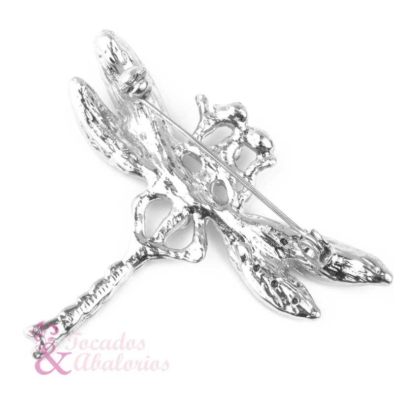 Broche libélula metal-strass 5X2 CM Broche libélula metal-strass 5X2 CM