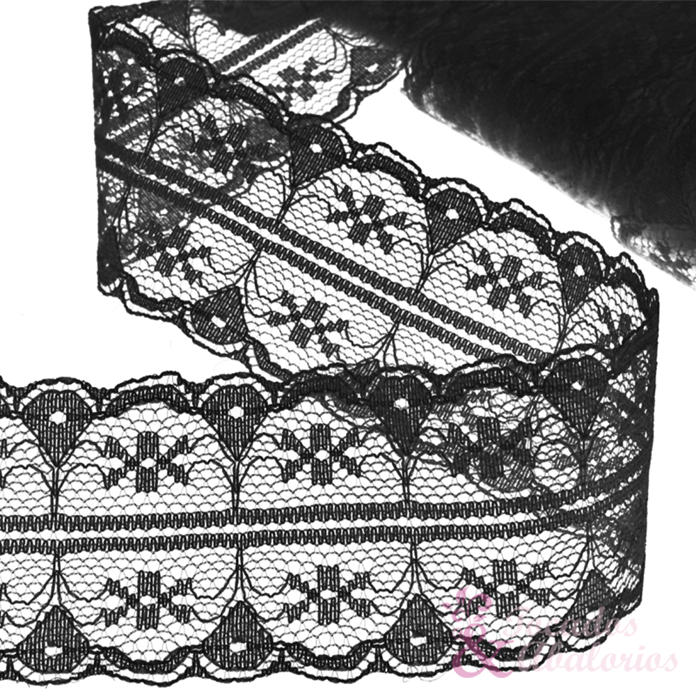 DENTELLE EN NYLON 3,5CM noir2 DENTELLE EN NYLON 3,5CM noir2
