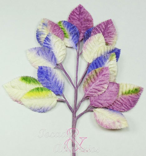 Ramillete Hojas terciopelo 20X12 CM Ramillete Hojas terciopelo 20X12 CM