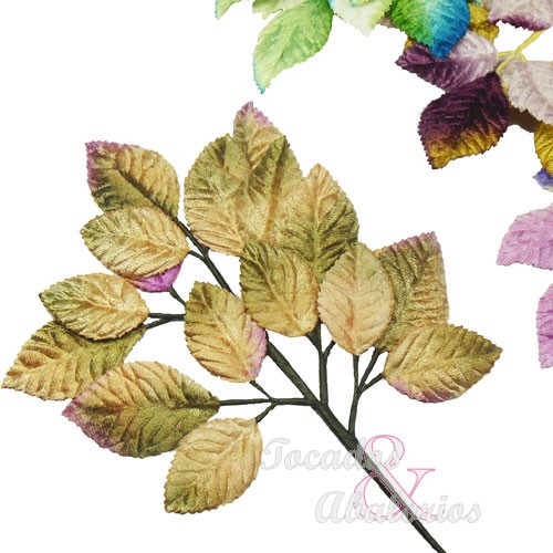 Ramillete Hojas terciopelo 20X12 CM Ramillete Hojas terciopelo 20X12 CM