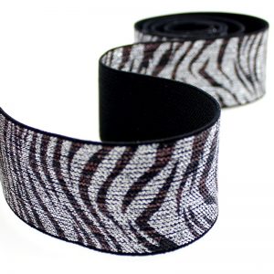 Cinta elástica 4 cm cebra