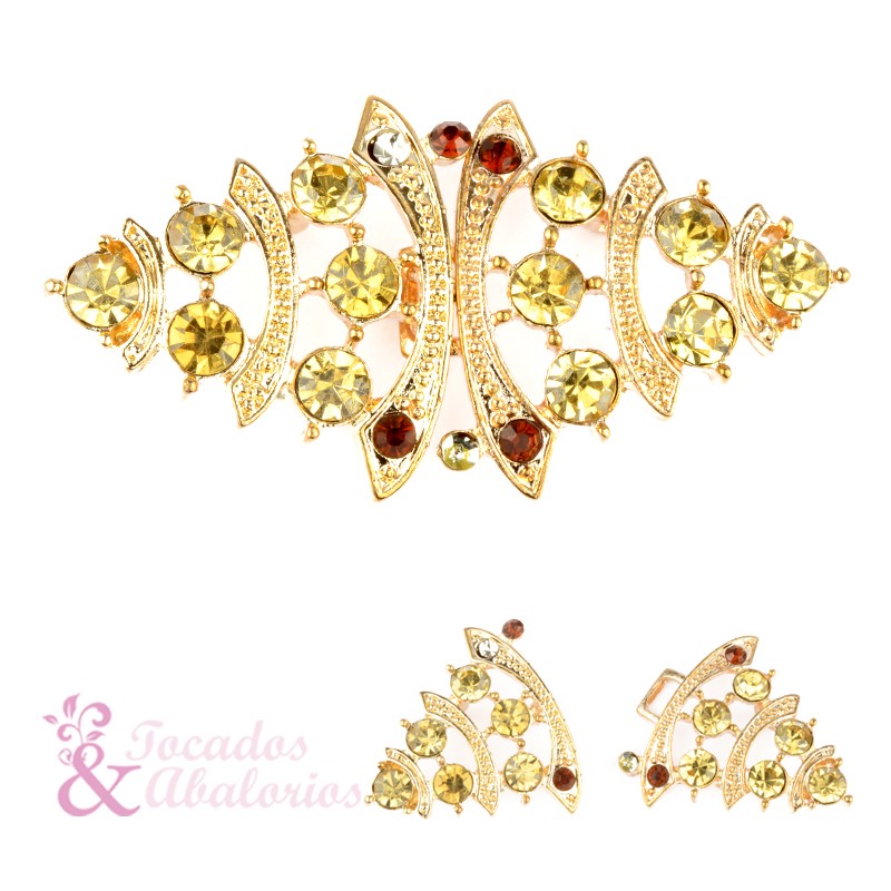 Broche metal-piedra Broche metal-piedra
