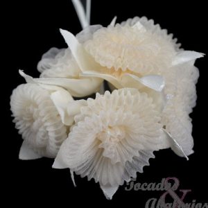 Florecilla organza plisada