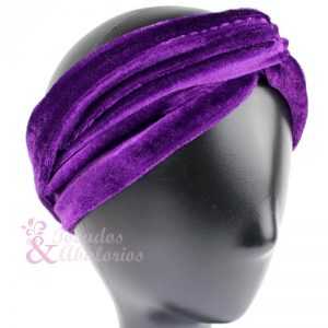 Turbante de terciopelo abierto