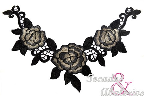Cuello bordado y encaje 26x34 cm Cuello bordado y encaje 26x34 cm