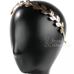 Diadema hojas de latón