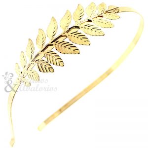 Diadema con rama de latón