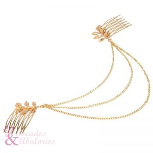 Tiara de peinas dorada