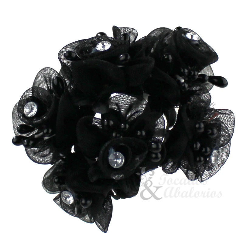 Ramillete organza/pistilos/strass Ramillete organza/pistilos/strass
