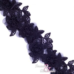 Tira Flor Guipur Organza