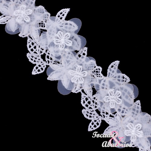 Tira Flor Guipur Organza Tira Flor Guipur Organza