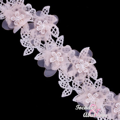 Tira Flor Guipur Organza Tira Flor Guipur Organza