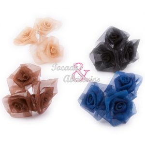Ramillete 3 rosas organdil