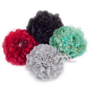 Flor 10cm tul pistilos
