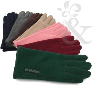 Guantes de algodón con botones