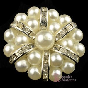 BOTON PERLAS Y STRASS