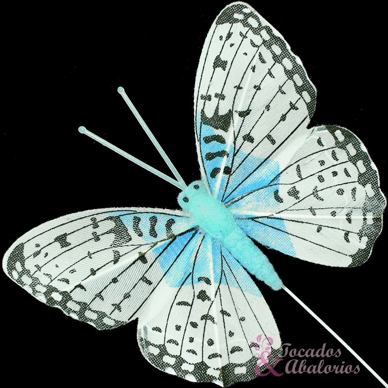 Mariposa plumas 8x6cm. Mariposa plumas 8x6cm.