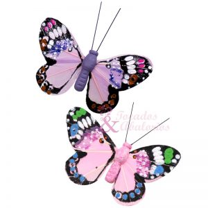 mariposa de plumas 7x4 cm