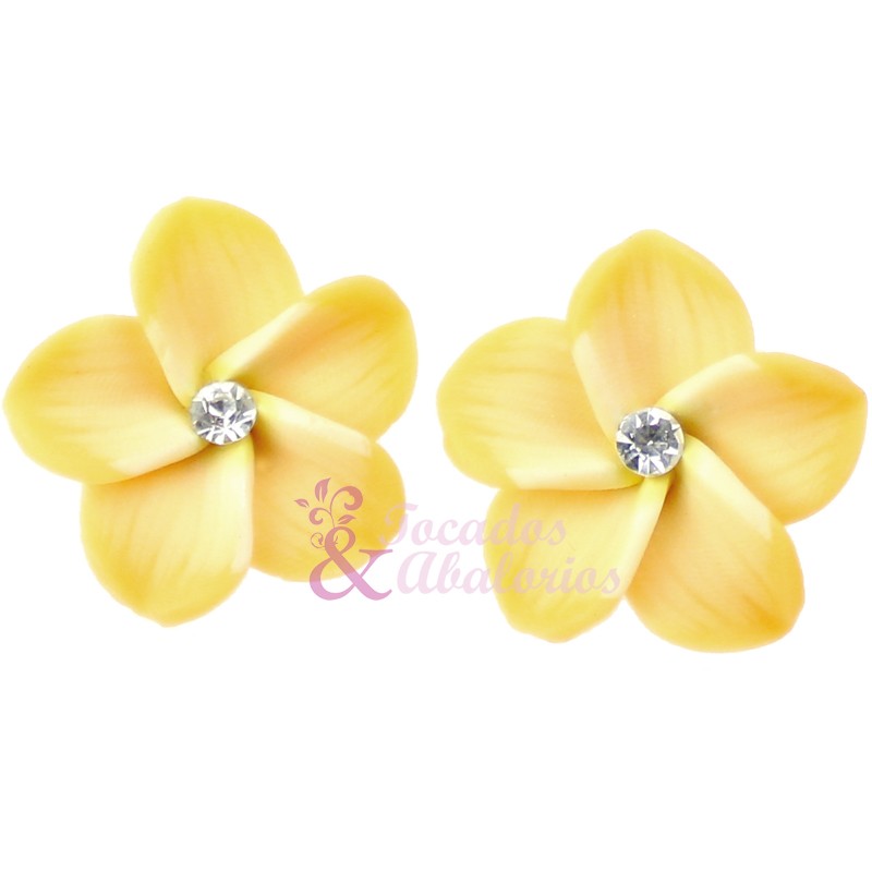 FLOR FIMO CON CRISTAL (2UD) FLOR FIMO CON CRISTAL (2UD)
