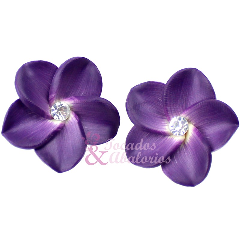 FLOR FIMO CON CRISTAL (2UD) FLOR FIMO CON CRISTAL (2UD)
