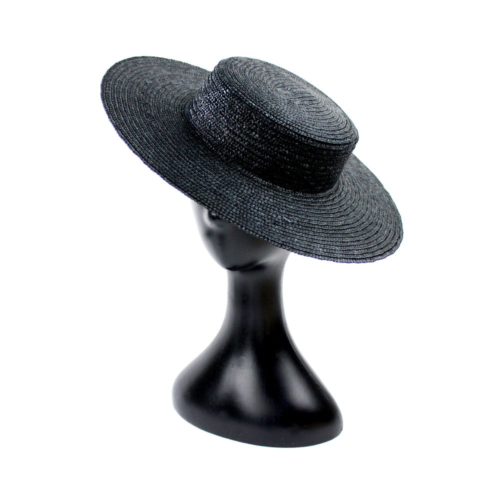 CANOTIER-CALOTTE-BASSE-BORD-LARGE-PAILLE-1ÈRE-QUALITÉ-noir