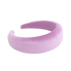 turban recouvert en velours lilas