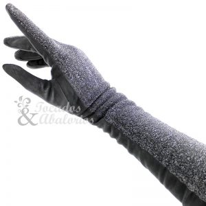 Guantes de terciopelo con brillo