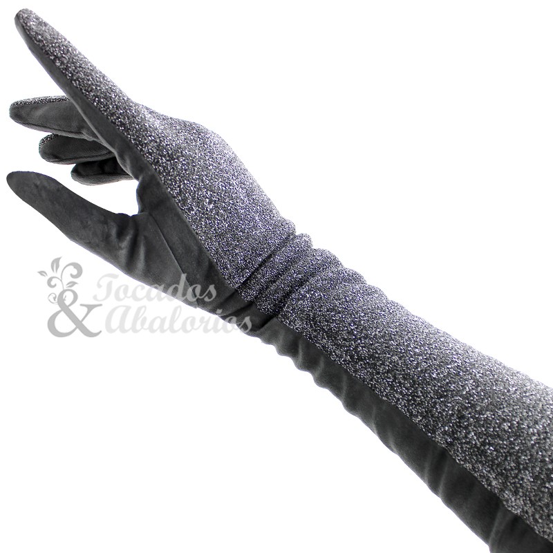 Guantes de terciopelo con brillo Guantes de terciopelo con brillo
