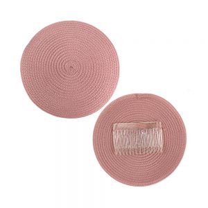 BASE 14CM PROPYLÈNE AVEC PEIGNE rosefonce