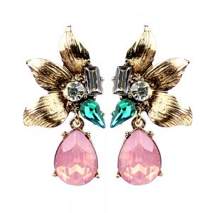 BOUCLES D’OREILLES FABRICIA rose