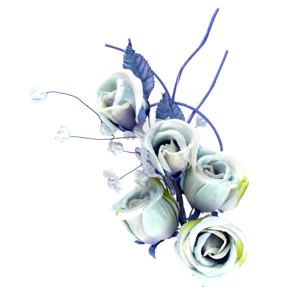 BOUQUET 5 ROSES 21X10CM bleu BOUQUET 5 ROSES 21X10CM bleu