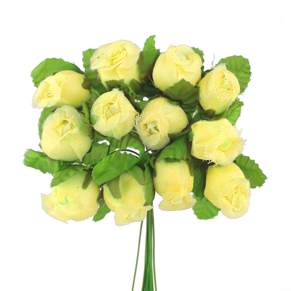 BOUQUET BOUTONS ROSE jaune BOUQUET BOUTONS ROSE jaune
