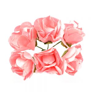 BOUQUET ROSES PAPIER rose
