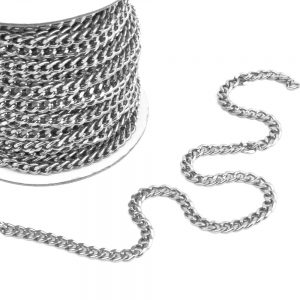CHAÎNE ALUMINIUM FERMOIR argent