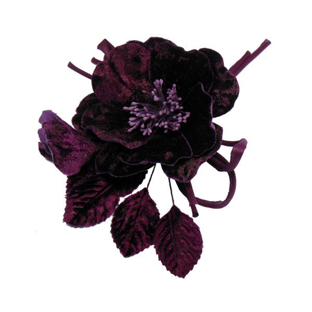 COQUELICOT VELOURS 17X12CM aubergine COQUELICOT VELOURS 17X12CM aubergine