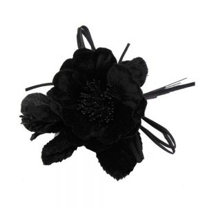 COQUELICOT VELOURS 17X12CM noir