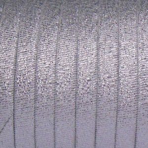 Cordon spaghetti lamé 07mm argent