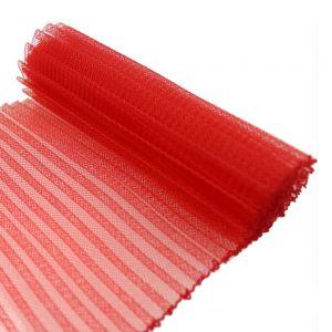 Crin plisado 15 cm rojo