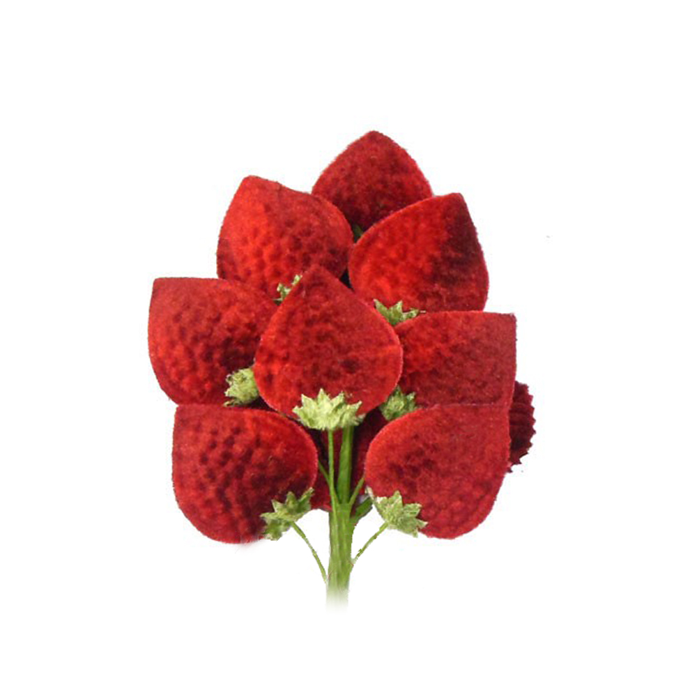 FLEUR FRAISE 18X10CM rouge FLEUR FRAISE 18X10CM rouge