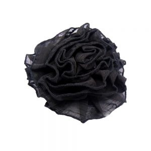 FLEUR TISSU 14CM noir