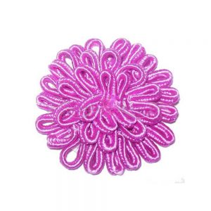 Flor termoadhesiva grande 6cm fucsia