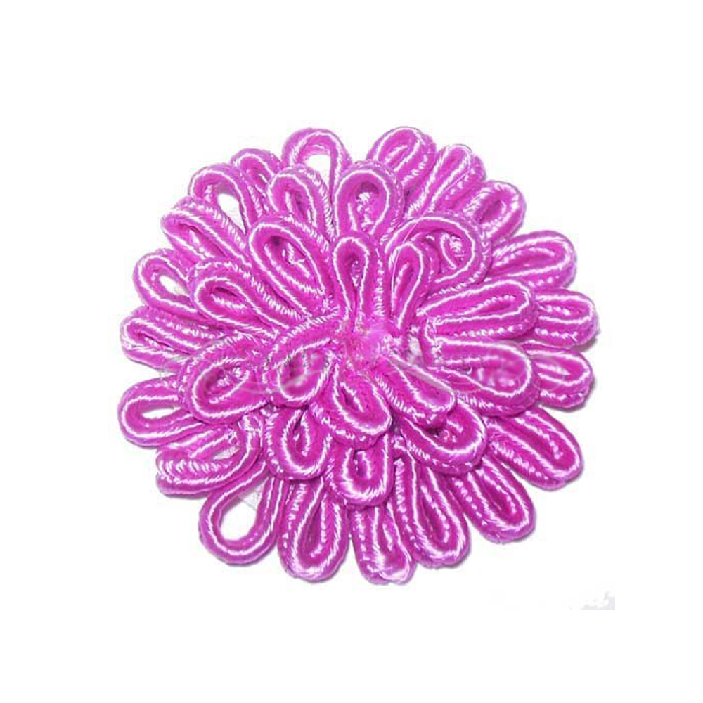 Flor termoadhesiva grande 6cm fucsia Flor termoadhesiva grande 6cm fucsia