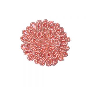 Flor termoadhesiva grande 6cm rosa palo