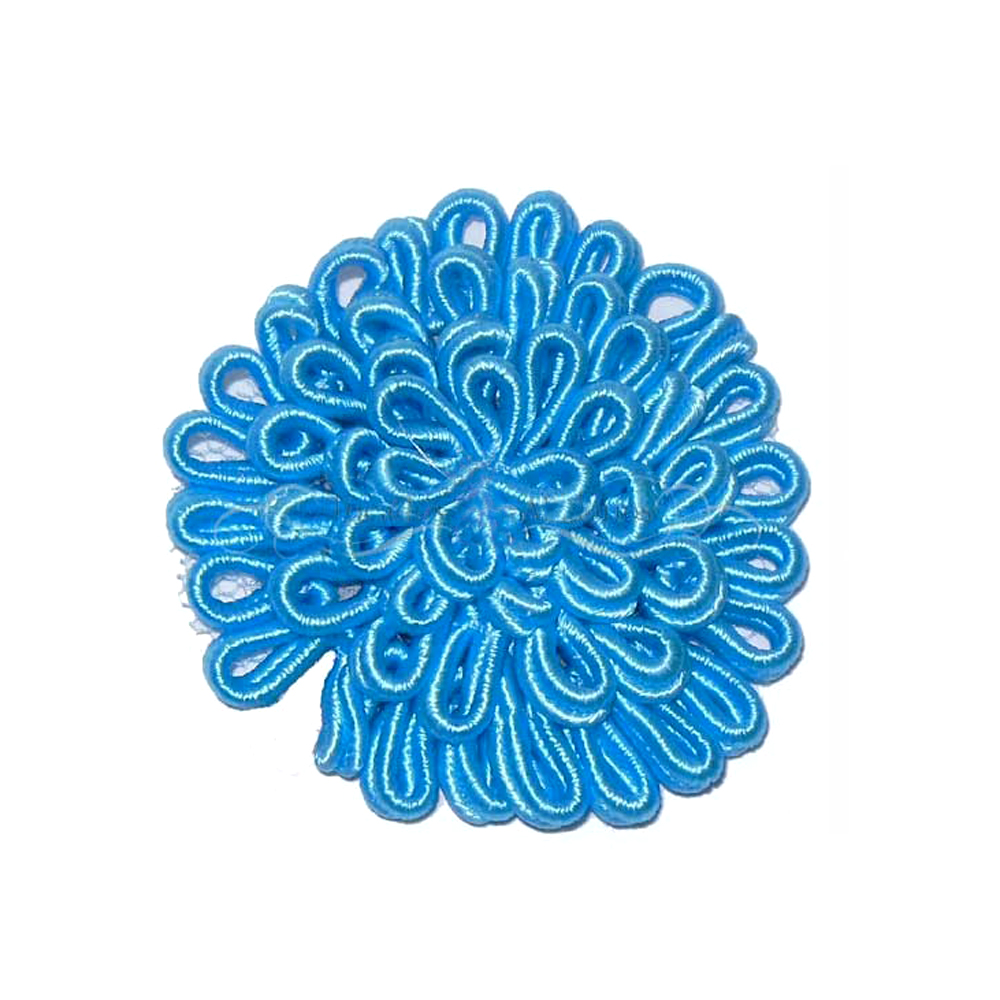 Flor termoadhesiva grande 6cm turquesa Flor termoadhesiva grande 6cm turquesa