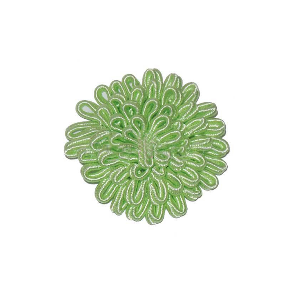 Flor termoadhesiva grande 6cm verde limón Flor termoadhesiva grande 6cm verde limón
