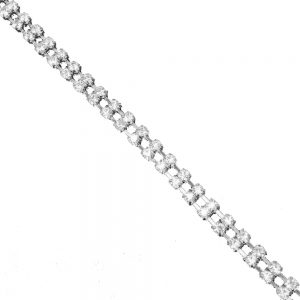 Galon double strass 5mm argent2
