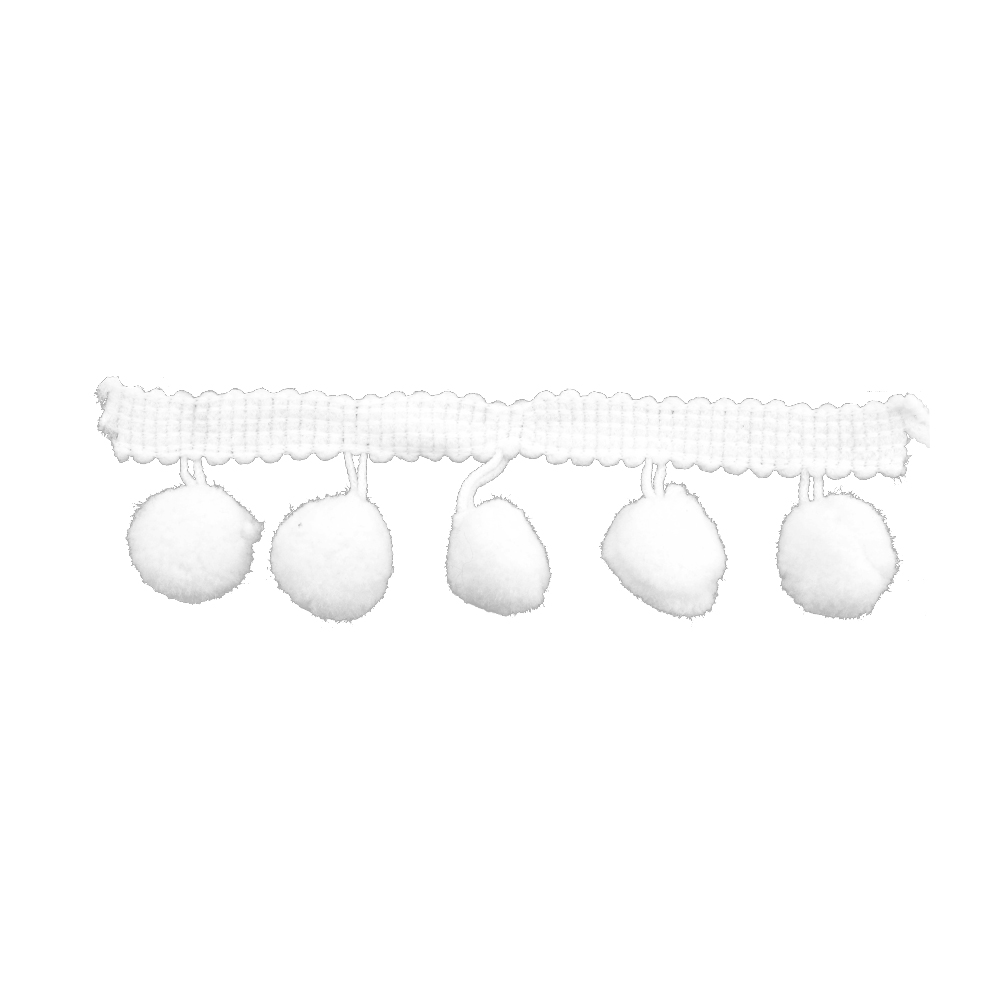Galon pompons 1,5cm blanc Galon pompons 1,5cm blanc